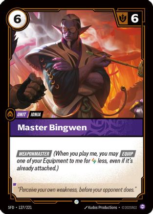 Image of Master Bingwen (127/221) - Spiritforged Foil
