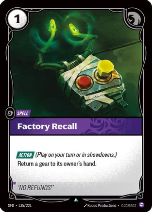 Image of Factory Recall (135/221) - Spiritforged Foil