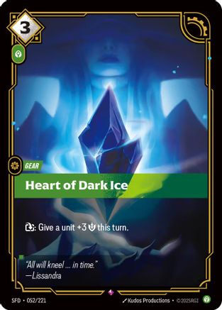 Image of Heart of Dark Ice (052/221) - Spiritforged Foil