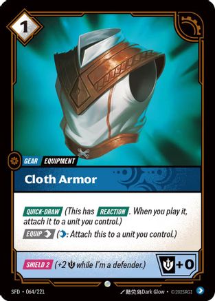 Image of Cloth Armor (064/221) - Spiritforged Foil