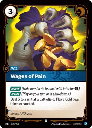 Image of Wages of Pain (070/221) - Spiritforged Foil