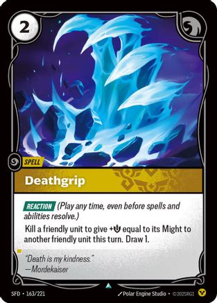 Image of Deathgrip (163/221) - Spiritforged Foil