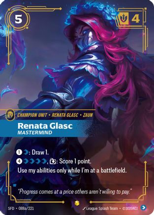 Image of Renata Glasc - Mastermind (Alternate Art) (088a/221) - Spiritforged Foil