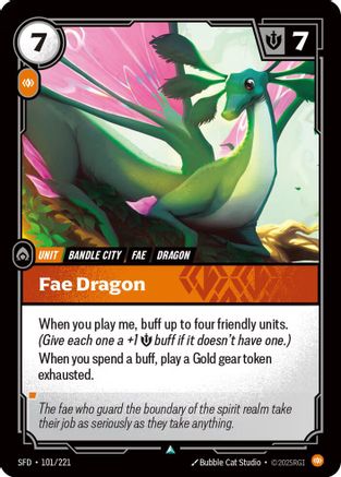 Image of Fae Dragon (101/221) - Spiritforged Foil