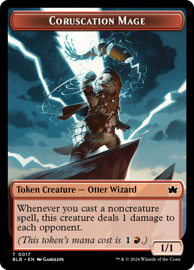 Image of Coruscation Mage Token [Bloomburrow Tokens]