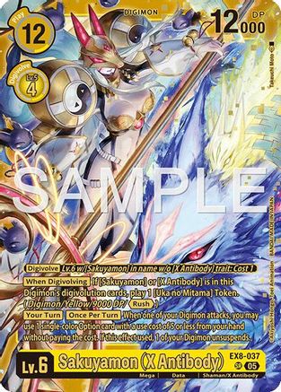 Image of Sakuyamon [EX8-037] (X Antibody) (Alternate Art) [Starter Deck: Amethyst Mandala Advanced Deck Set]