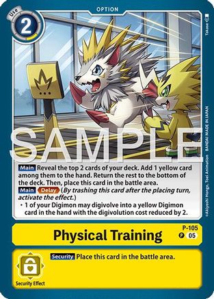 Image of Physical Training [P-105] (Alternate Art) [Starter Deck: Amethyst Mandala Advanced Deck Set]