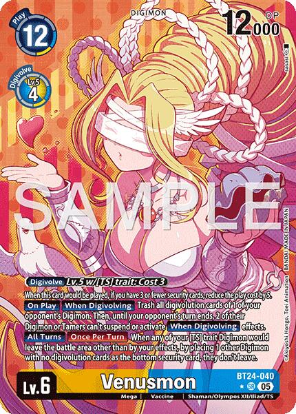 Image of Venusmon [BT24-040] (Alternate Art) [Time Stranger]