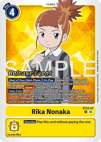Image of Rika Nonaka [ST22-07] [Starter Deck: Amethyst Mandala Advanced Deck Set Release Event Cards]
