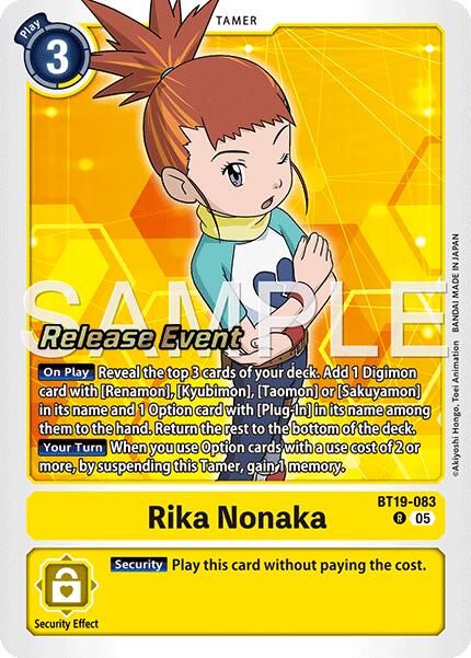 Image of Rika Nonaka [BT19-083] (Alternate Art) [Starter Deck: Amethyst Mandala Advanced Deck Set Release Event Cards]