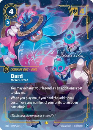 Image of Bard - Mercurial (Signature) (228*/221) - Spiritforged Foil