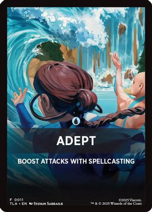 Image of Adept Theme Card [Avatar: The Last Airbender Tokens]