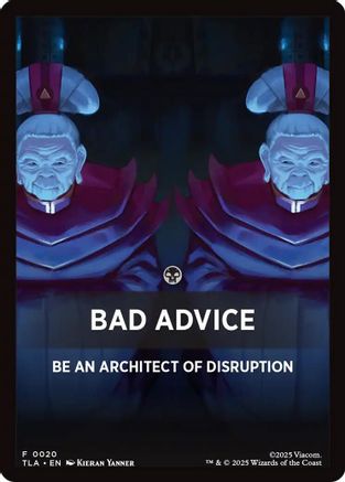 Image of Bad Advice Theme Card [Avatar: The Last Airbender Tokens]