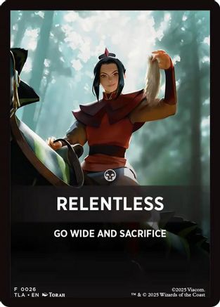 Image of Relentless Theme Card [Avatar: The Last Airbender Tokens]