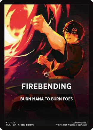 Image of Firebending Theme Card (0029) [Avatar: The Last Airbender Tokens]