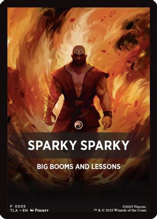 Image of Sparky Sparky Theme Card [Avatar: The Last Airbender Tokens]