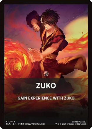 Image of Zuko Theme Card [Avatar: The Last Airbender Tokens]