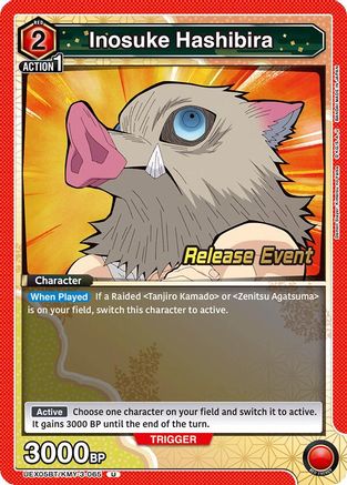 Image of Inosuke Hashibira (UEX05BT/KMY-3-065) - UEX05BT Demon Slayer Kimetsu no Yaiba Vol2 Release Event Cards