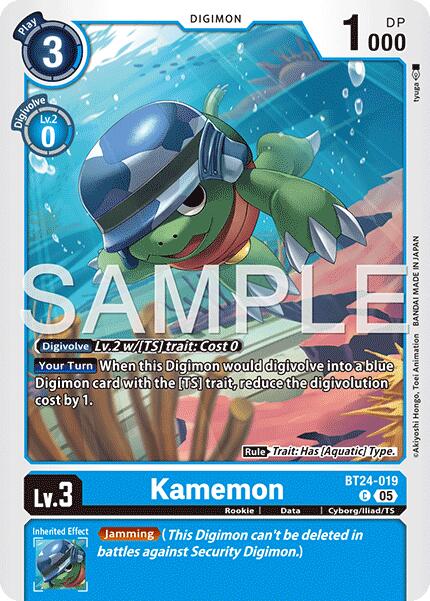 Image of Kamemon [BT24-019] [Time Stranger]