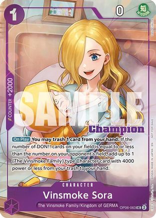 Image of Vinsmoke Sora (CS 25-26 Winner Card Set 2) (OP06-063) - One Piece Promotion Cards Foil