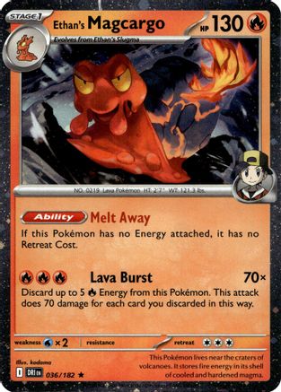 Image of Ethan's Magcargo (036/182) (Cosmos Holo) [Miscellaneous Cards]