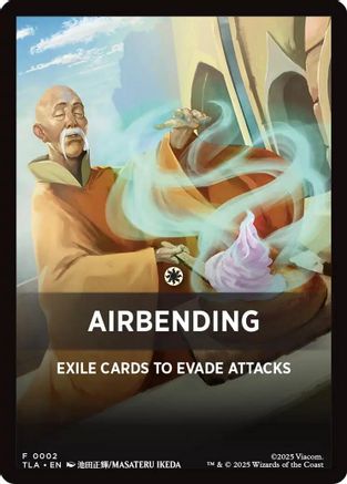 Image of Airbending Theme Card [Avatar: The Last Airbender Tokens]