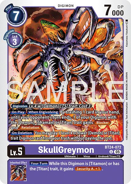Image of SkullGreymon [BT24-072] [Time Stranger]