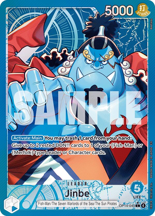 Image of Jinbe (OP14-040) (Alternate Art) [The Azure Sea's Seven]