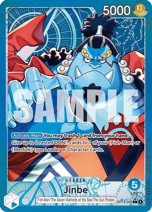 Image of Jinbe (OP14-040) (Alternate Art) [The Azure Sea's Seven]