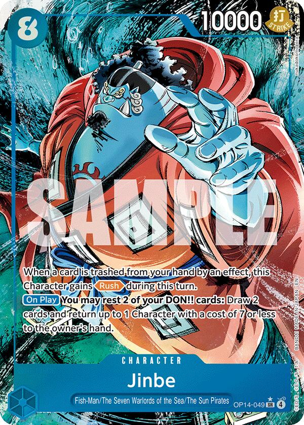 Image of Jinbe (OP14-049) (Alternate Art) [The Azure Sea's Seven]