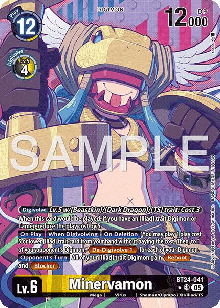 Image of Minervamon [BT24-041] (Alternate Art) [Time Stranger]