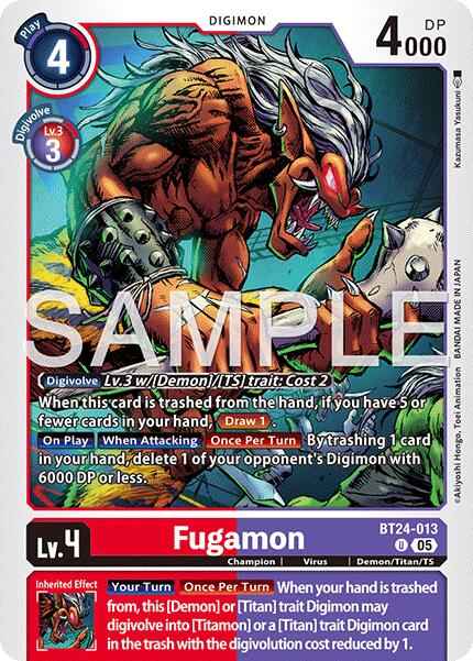 Image of Fugamon [BT24-013] [Time Stranger]