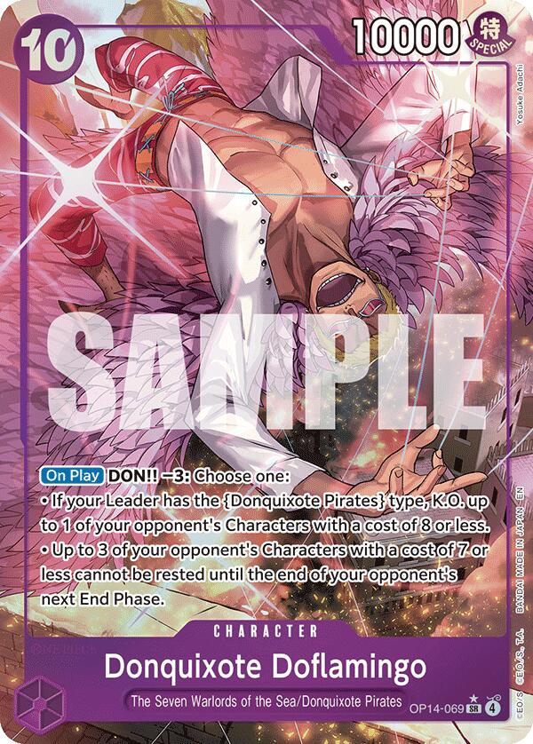 Image of Donquixhote Doflamingo (OP14-069) (Alternate Art) [The Azure Sea's Seven]