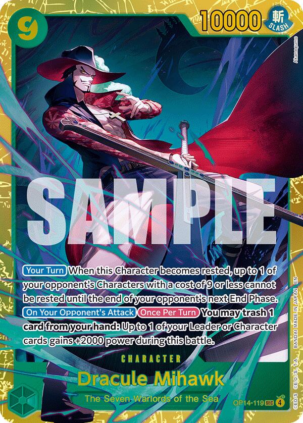 Image of Dracule Mihawk (OP14-119) [The Azure Sea's Seven]