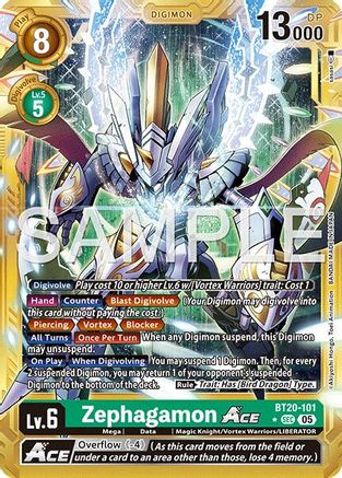 Image of Zephagamon ACE [BT20-101] (Alternate Art) [Advanced Booster Digimon Generation]