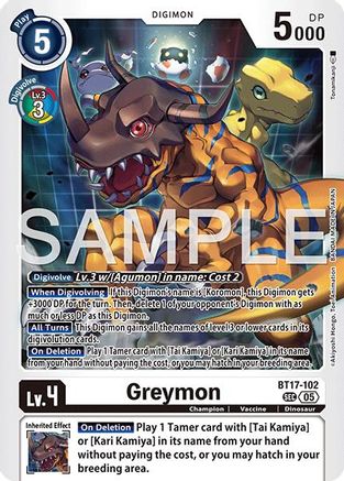 Image of Greymon [BT17-102] [Advanced Booster Digimon Generation]