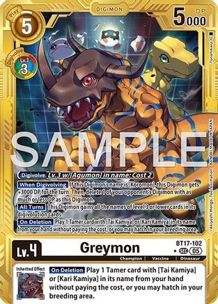 Image of Greymon [BT17-102] (Alternate Art) [Advanced Booster Digimon Generation]