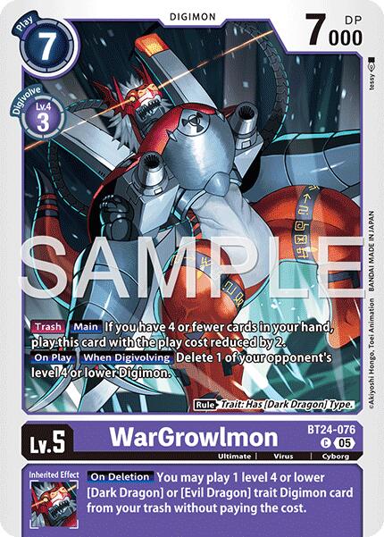 Image of WarGrowlmon [BT24-076] [Time Stranger]