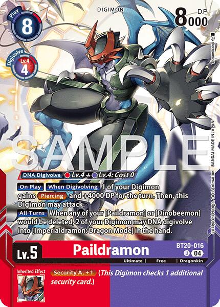 Image of Paildramon [BT20-016] (Digimon Card Game Playmat & Card Set) [Release Special Booster Ver.2.5 Promos]