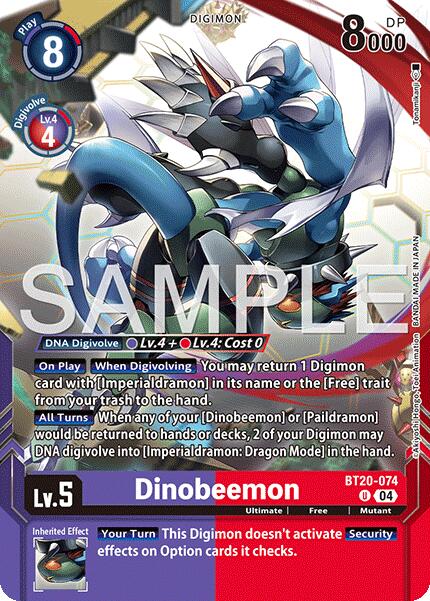 Image of Dinobeemon [BT20-074] (Digimon Card Game Playmat & Card Set) [Release Special Booster Ver.2.5 Promos]