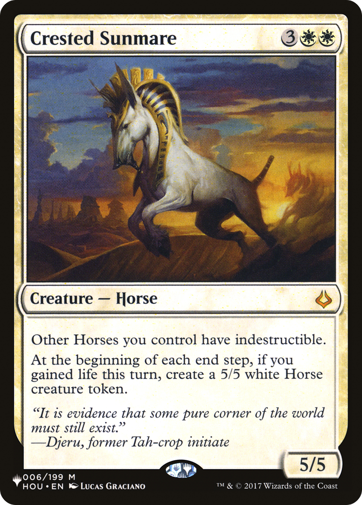 Image of Crested Sunmare [The List]