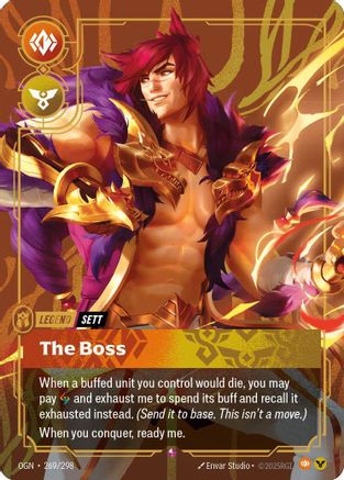Image of Sett - The Boss (Metal) (269/298) - Riftbound Organized Play Promotional Cards Foil