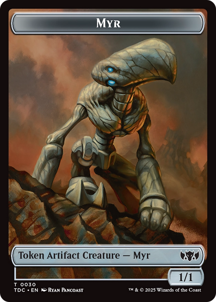 Image of Snake // Myr Double-Sided Token [Tarkir: Dragonstorm Commander Tokens]