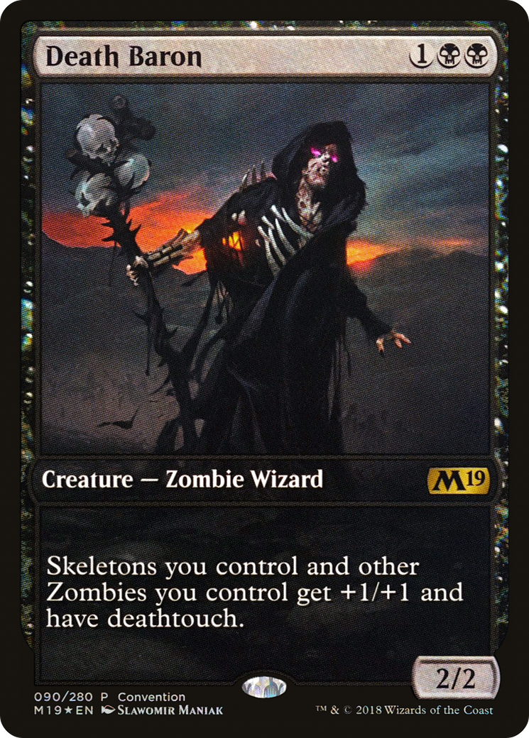 Image of Death Baron (Convention) (Full Art) [Core Set 2019 Promos]