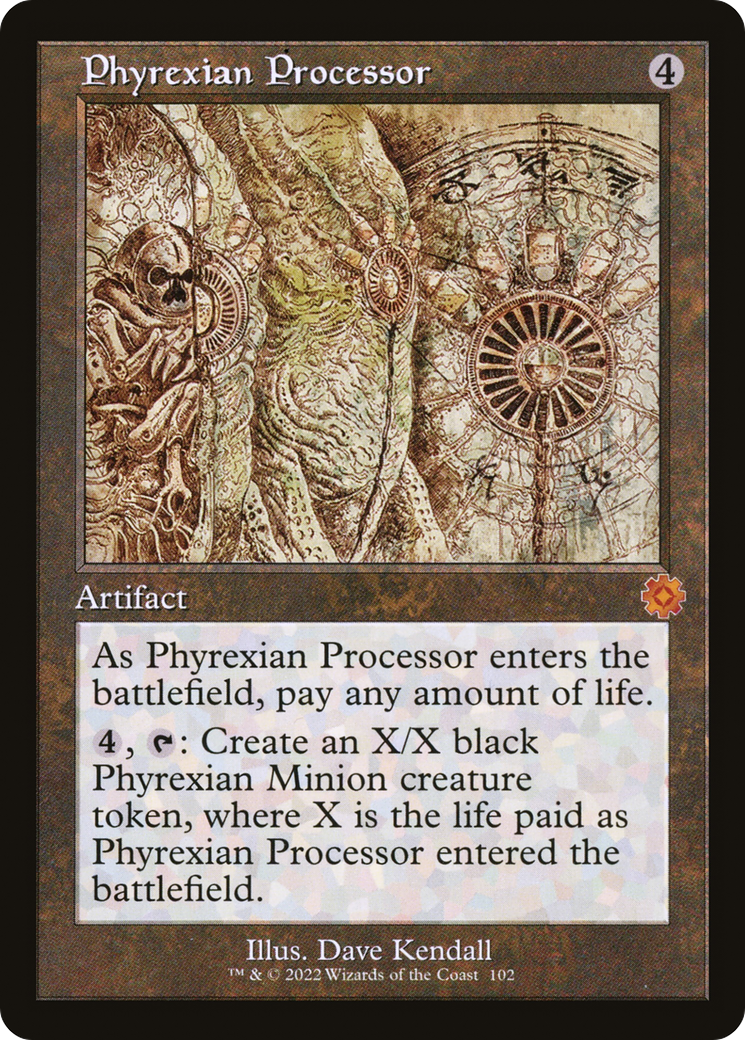 Image of Phyrexian Processor (Retro Schematic) [The Brothers' War Retro Artifacts]