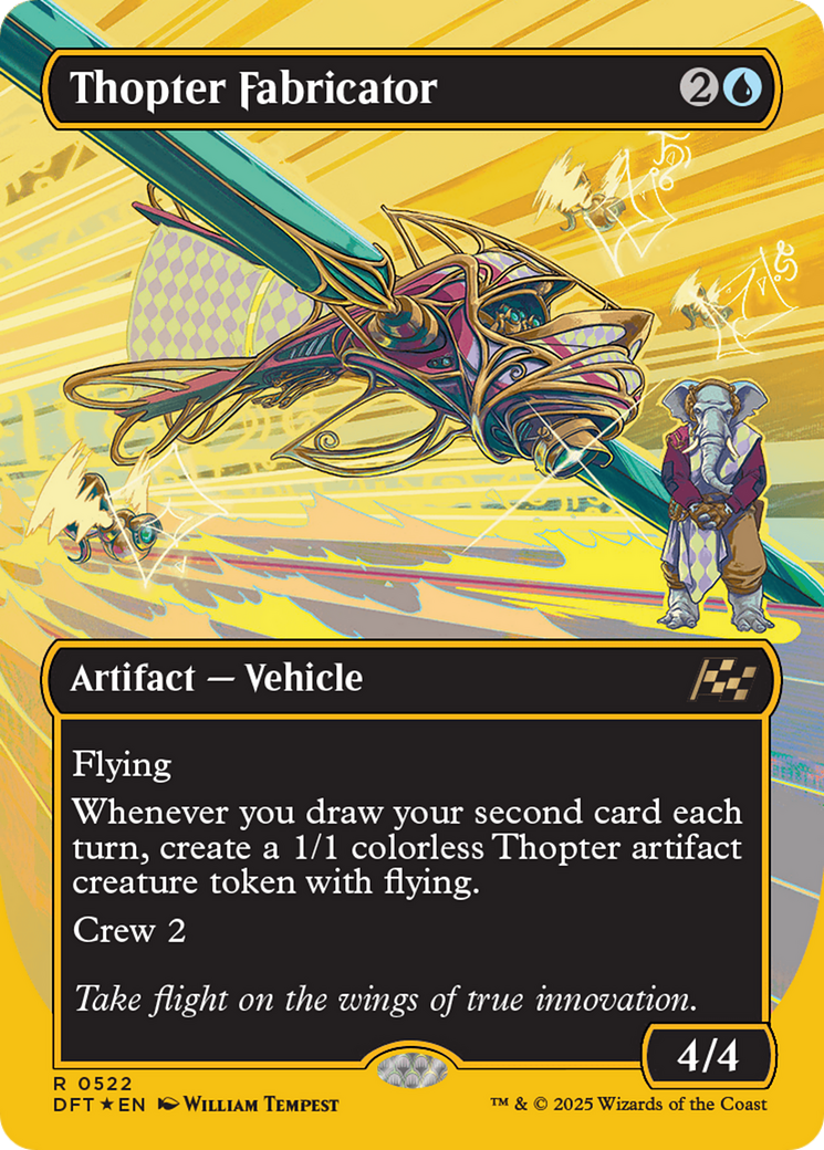 Image of Thopter Fabricator (Borderless) (First-Place Foil) [Aetherdrift]
