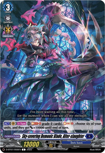 Image of Sky-severing Demonic Blade, Alter-slaughter (D-BT07/059EN) [Raging Flames Against Emerald Storm]