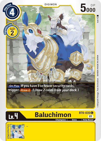 Image of Baluchimon [BT6-035] [Double Diamond]