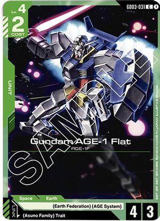 Image of Gundam AGE-1 Flat (GD03-031) - Steel Requiem