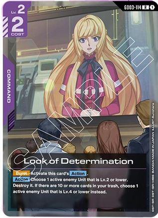 Image of Look of Determination (GD03-114) - Steel Requiem Holofoil